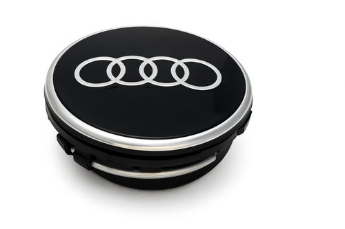 Audi Genuine Dynamic Spinning Center Hub Cap Black Glossy