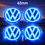 Thumbnail: Volkswagen GOLF LED Floating Blue Alloy Wheel Centre Caps 65mm