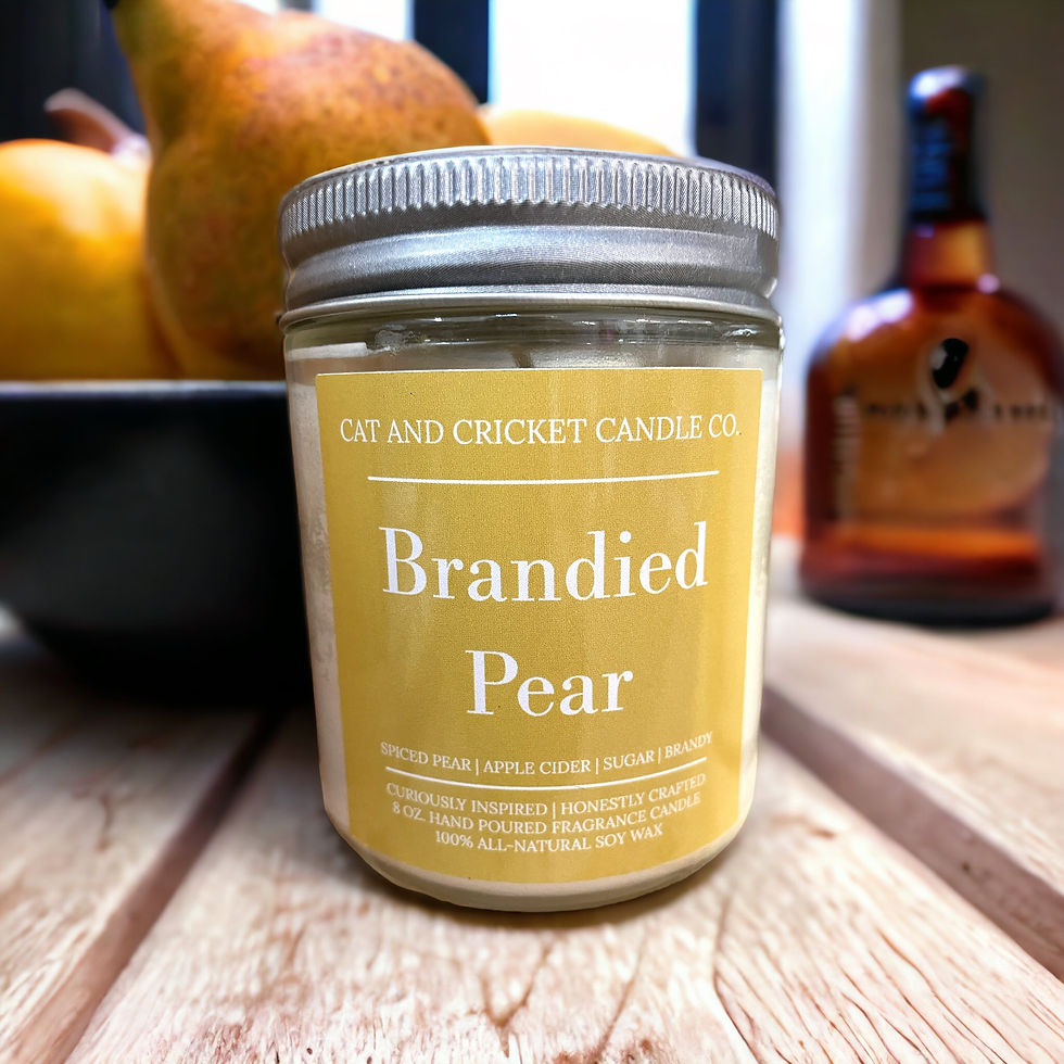 Brandied Pear 100% Soy Wax Candle by Cat and Cricket