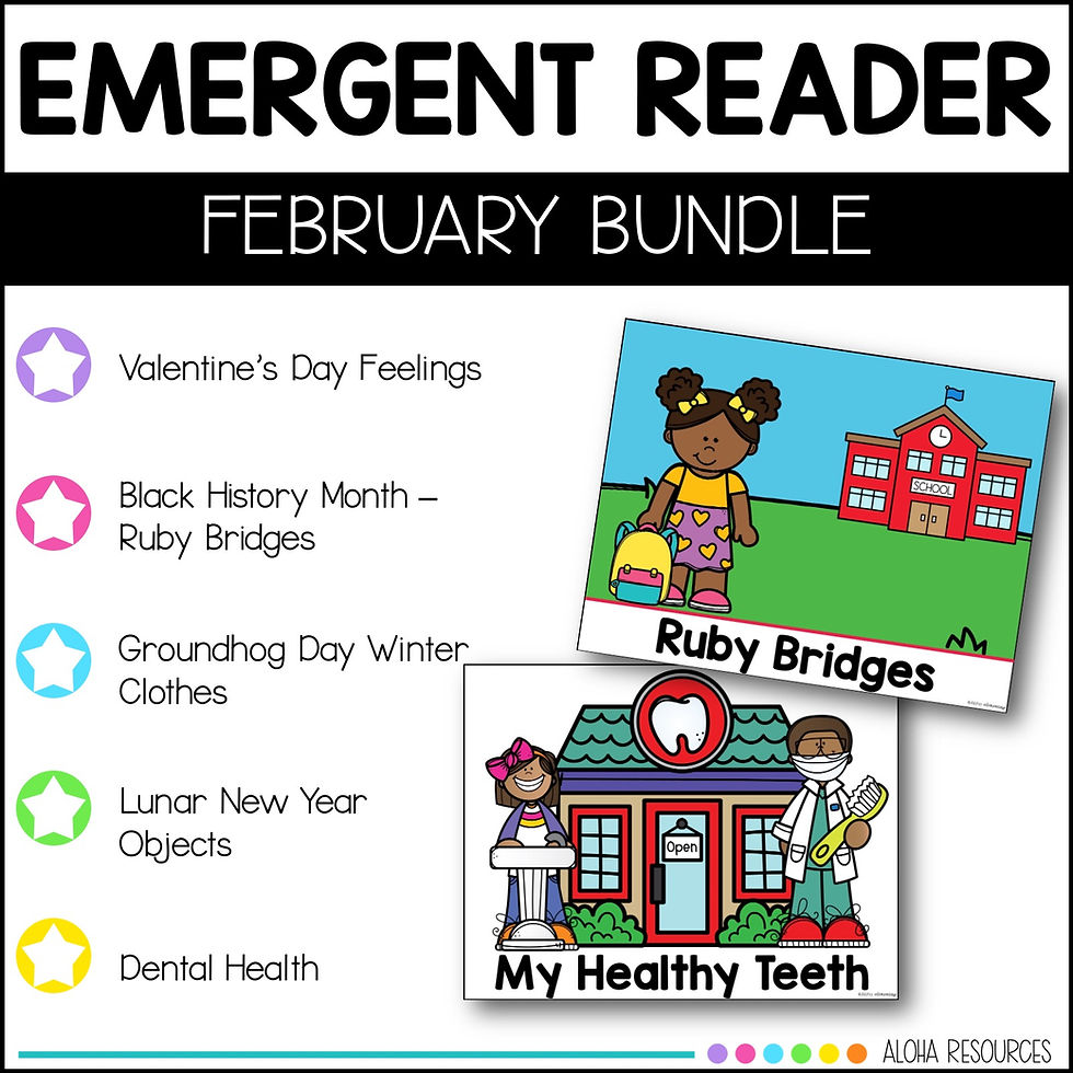 Thumbnail: February Emergent Reader Bundle for Prekindergarten and Kinder
