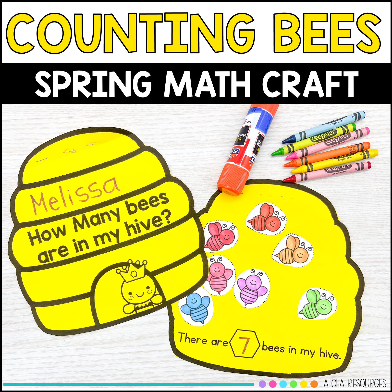 Spring Math Craft Counting Bees