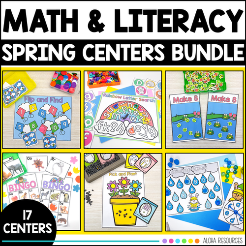 Spring Hands-On Math and Literacy Centers For Prekindergarten and ...