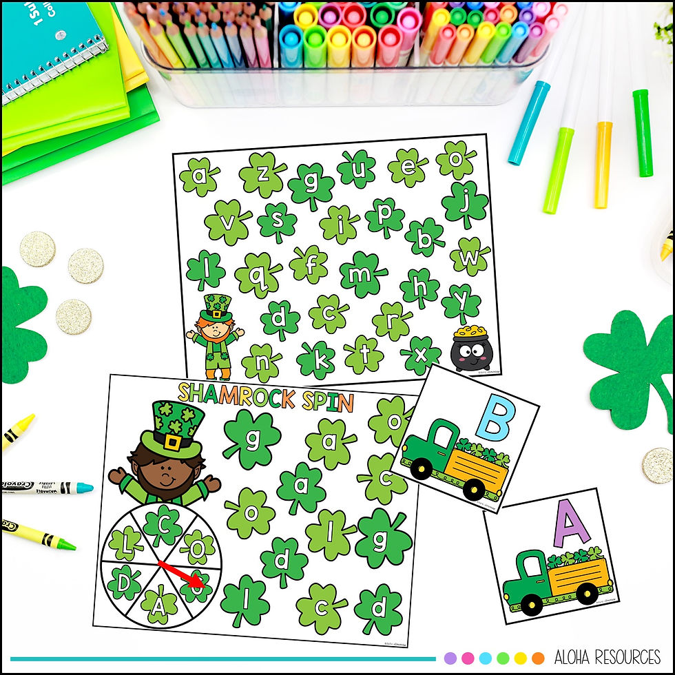 Thumbnail: St. Patrick's Day Math and Literacy Centers For Prekindergarten and Kinderg