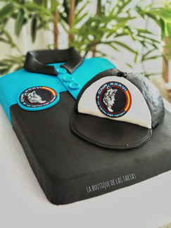tarta camiseta con gorra