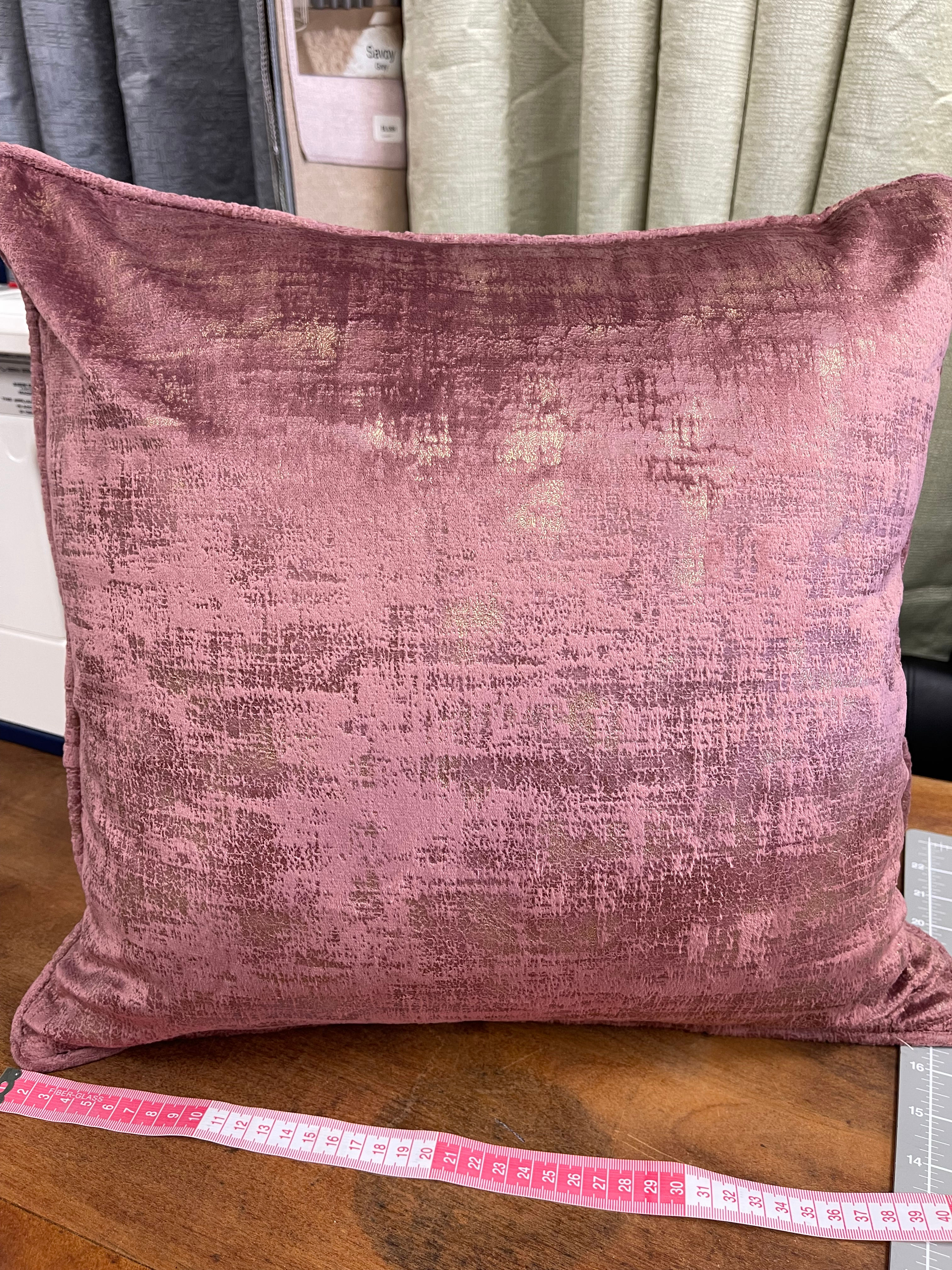 Cushion Cover Dusky Pink Metallic Velvet