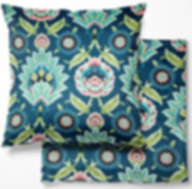Cushion Cover Velvet Beaulieu Blue