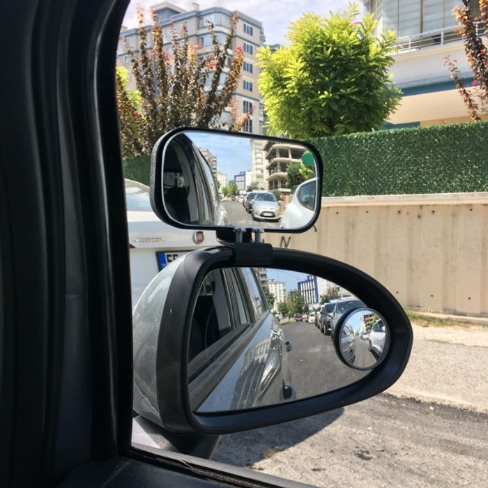 Küçük resim: Sürücü Kursu Eğitmen Aynası Geniş Kör Nokta Aynası Sol 14x7cm