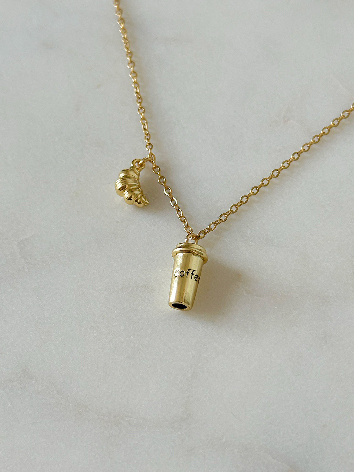 Croissant & Coffee Ketting