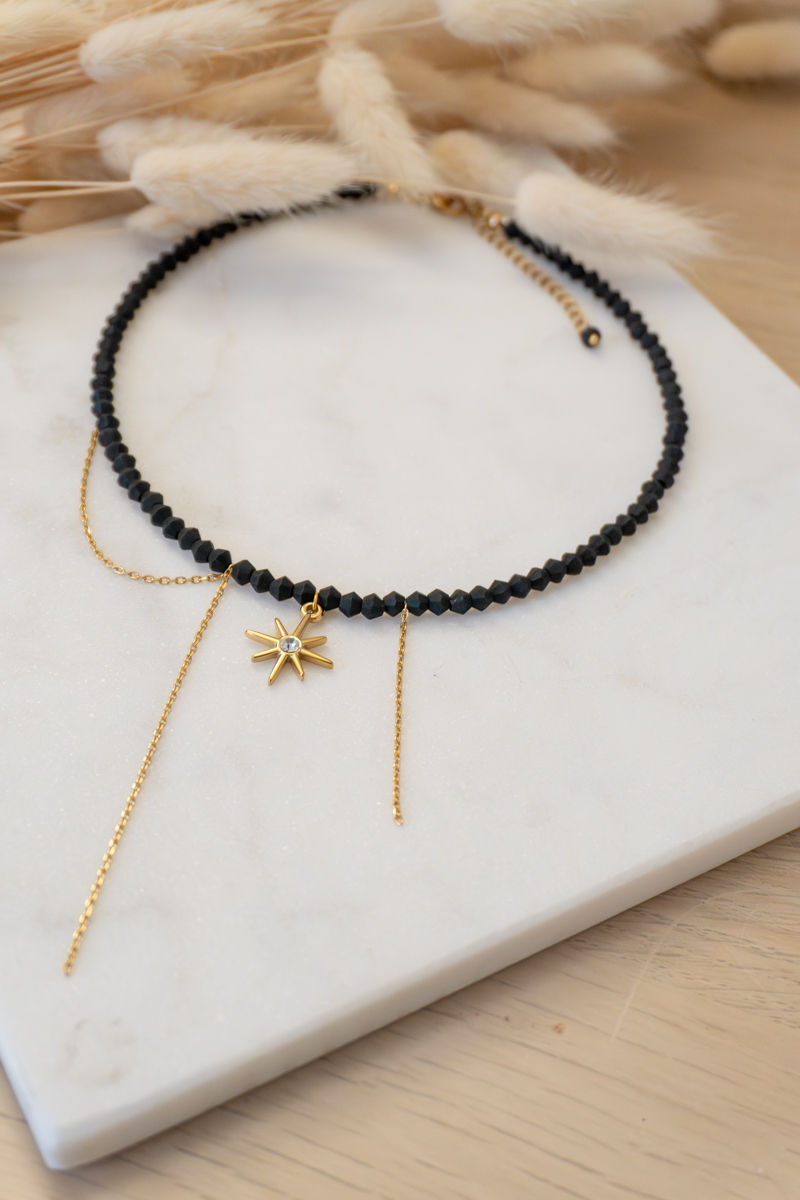 🖤 Zwarte Choker met Ster