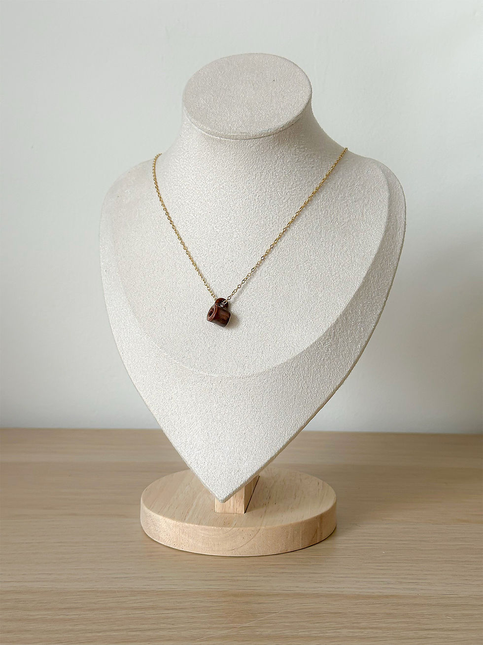 Handgemaakte Keramische Koffie Mok Roestvrijstaal ketting