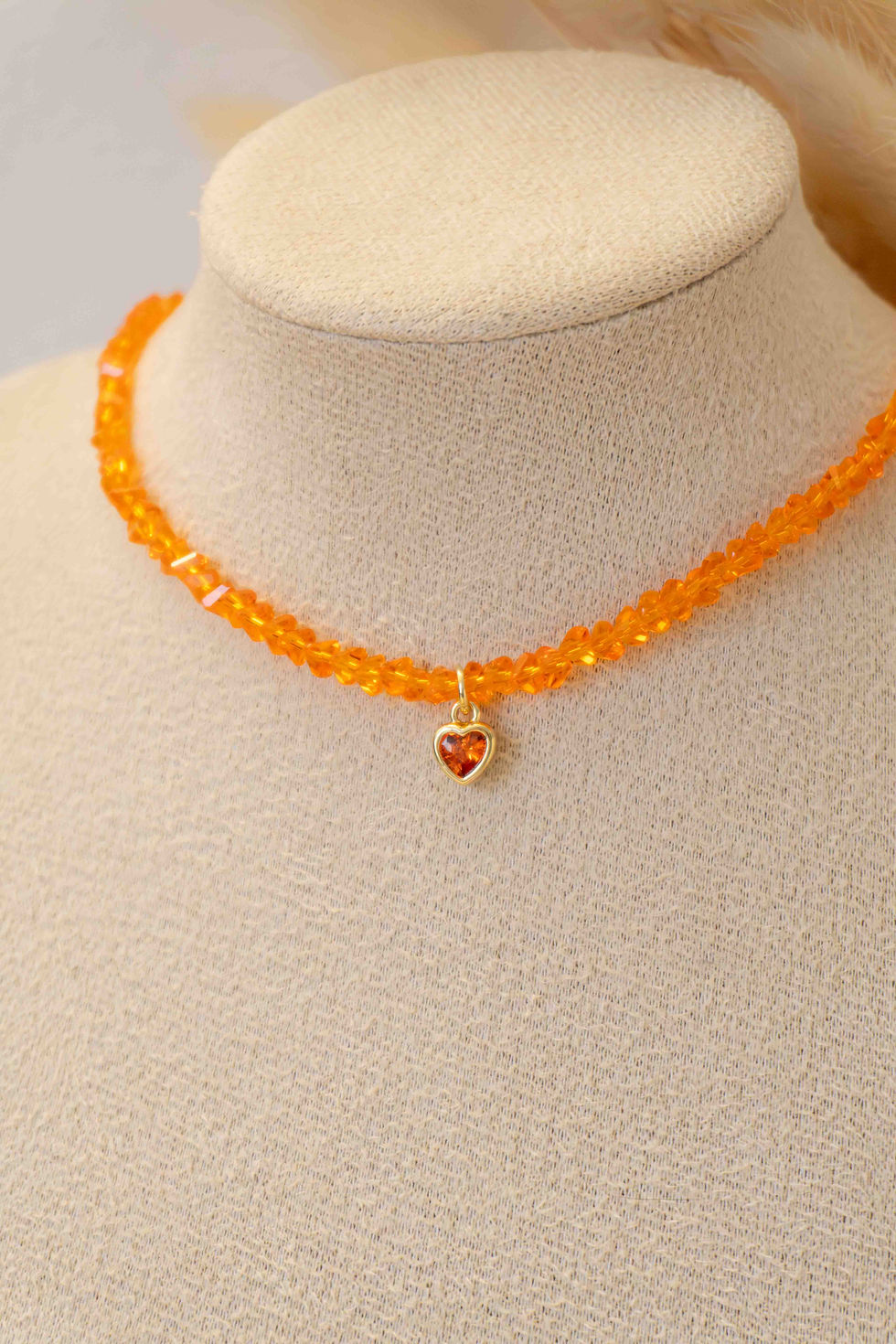 🧡 Sunset Heart ketting armband set