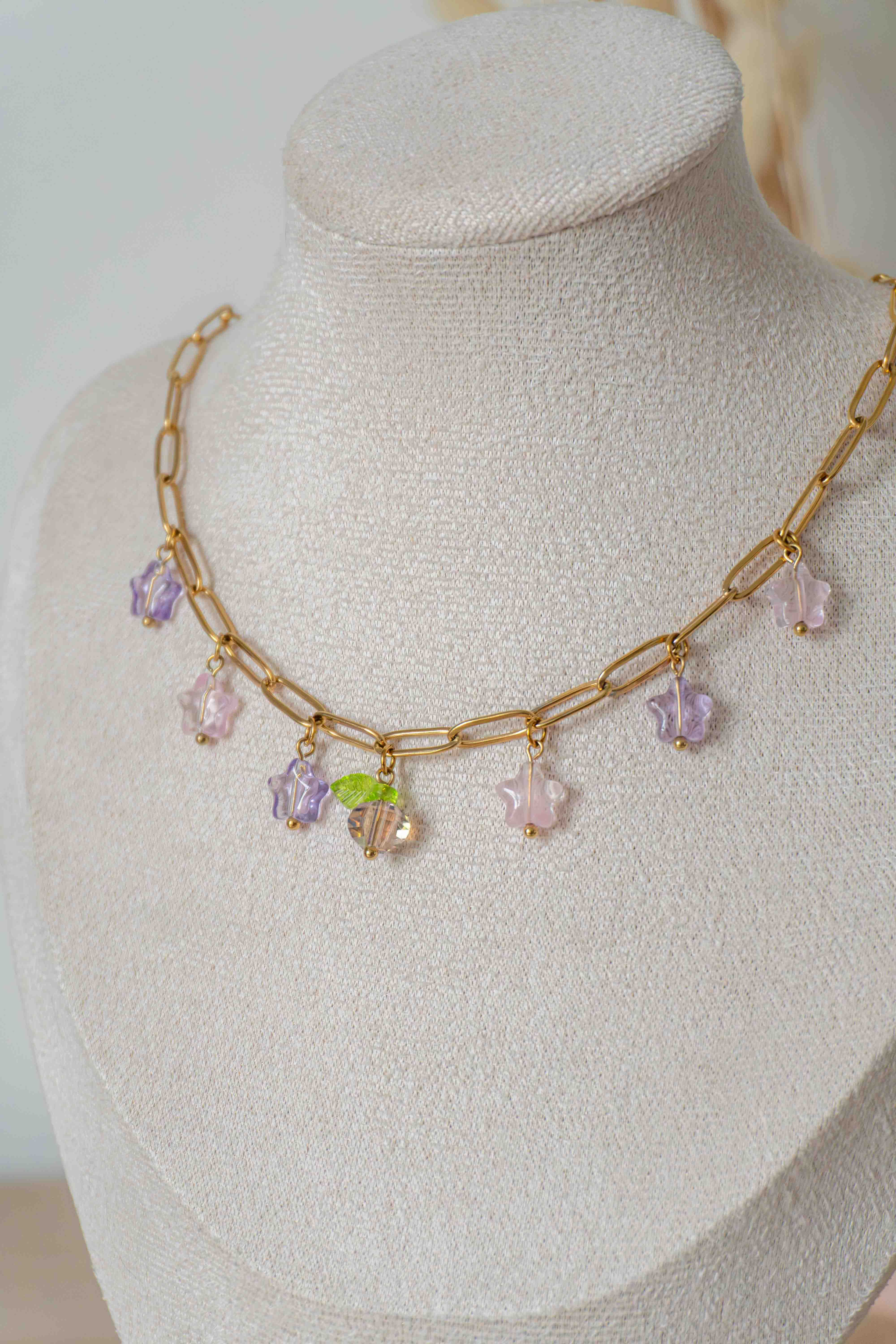 🌟 Starry Charm Ketting Paars Roze