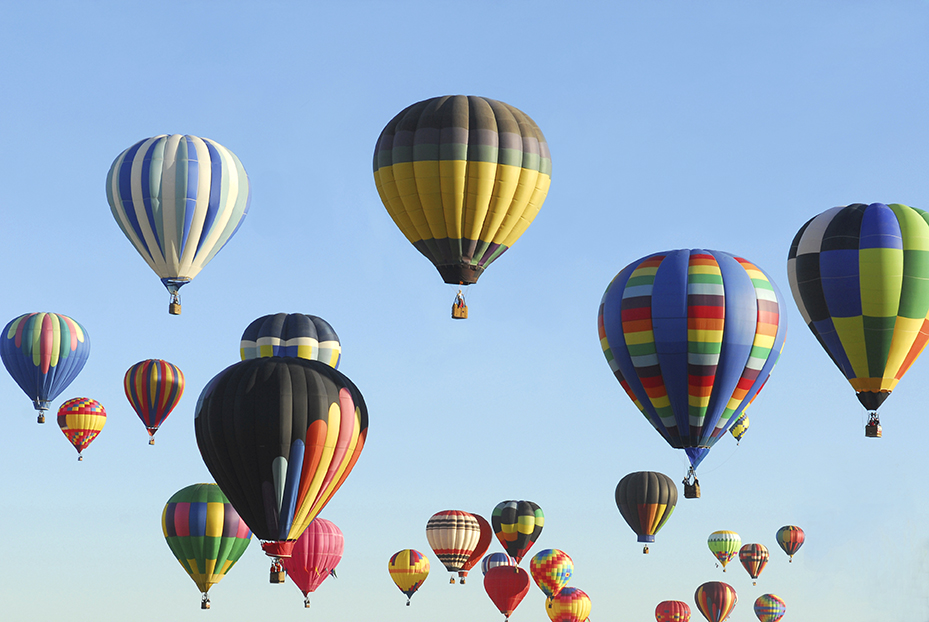 photo of hot air balloons