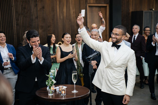 cocktail hour at brooklyn winery nyc wedding venue