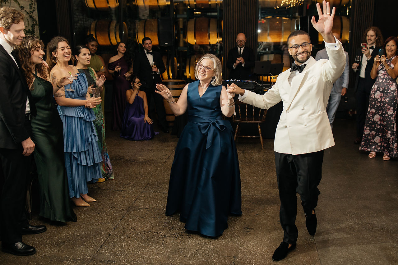 mother and son first dance at the wedding at brooklyn winery