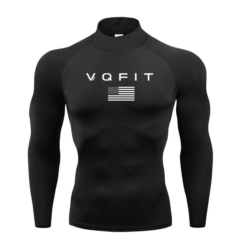 Thumbnail: Mens Running T-shirts Autumn Fitness Long Sleeve Sport Shirt Jogging Gym Clothin