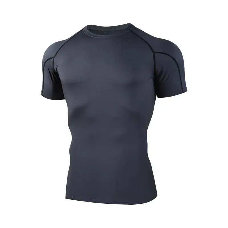 Thumbnail: 2025 Compressed T-shirt Men's sportswear Running T-shirt Elastic Quick-drying Ex