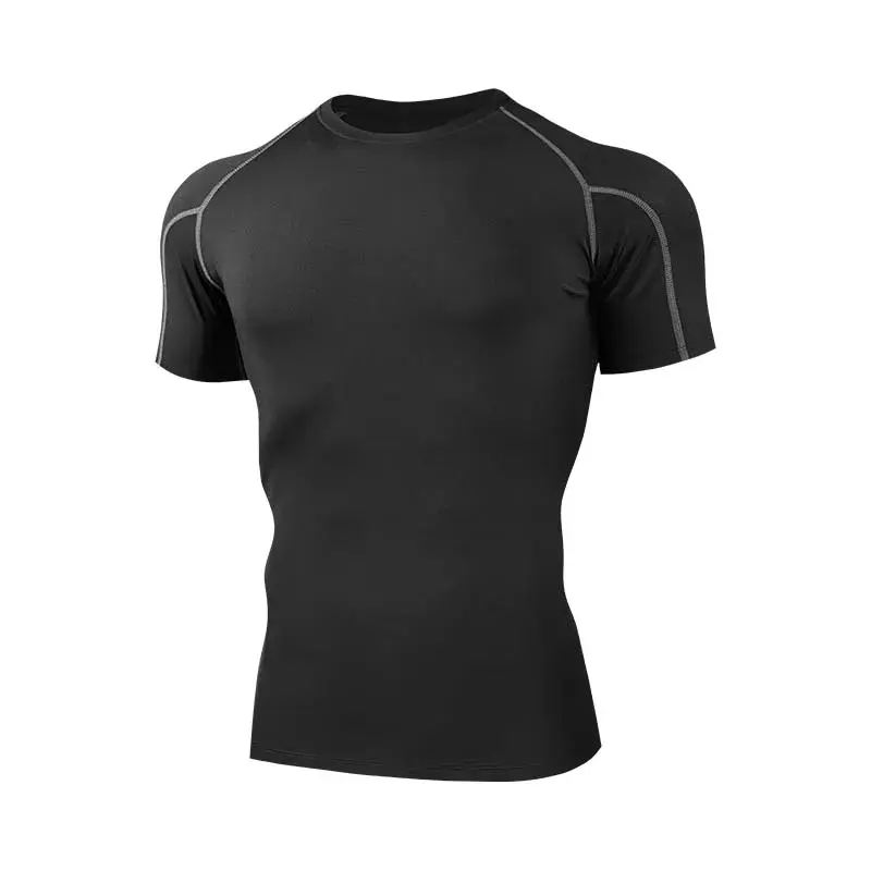 Thumbnail: 2025 Compressed T-shirt Men's sportswear Running T-shirt Elastic Quick-drying Ex