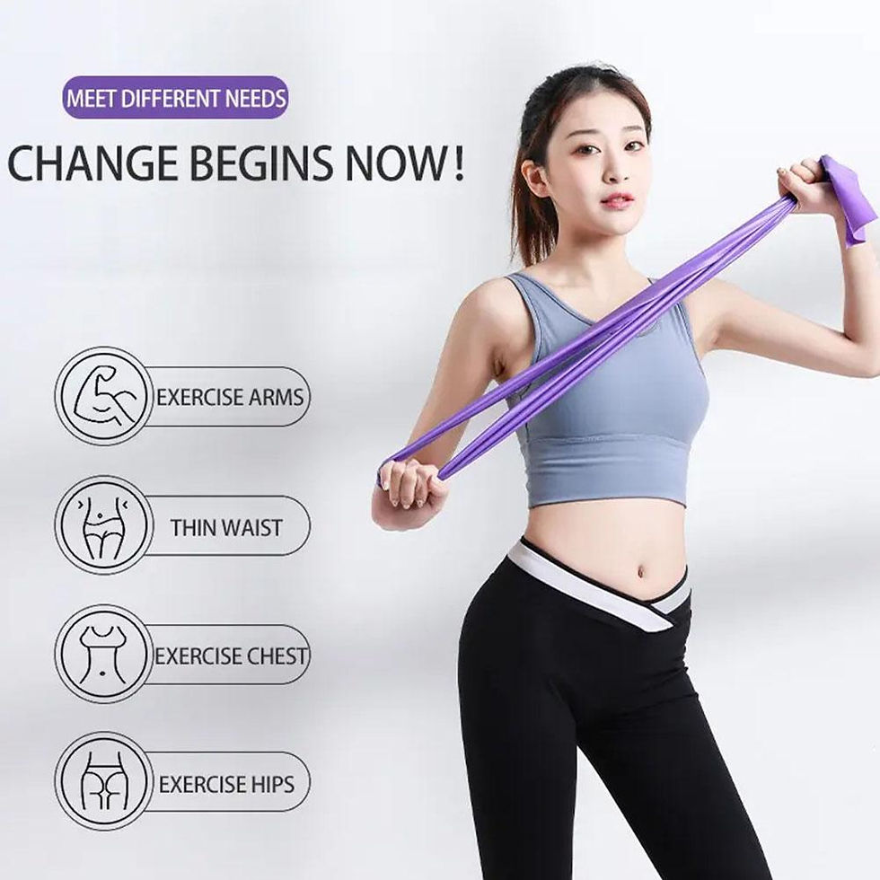 Thumbnail: Yoga Sport Resistance Bands Pilates Training Fitness Exercise Gym Elastic Band P