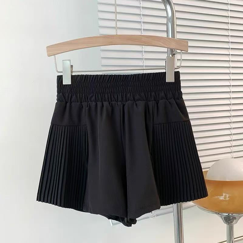 Thumbnail: Women's Sports Shorts with Pockets, Quick-drying Shorts High-waisted Faux Two-pi