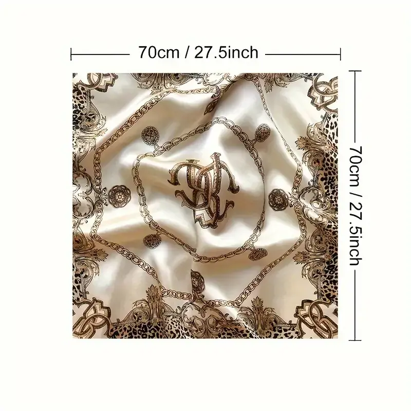 Küçük resim: Leopar & Zincir Elegance Fular