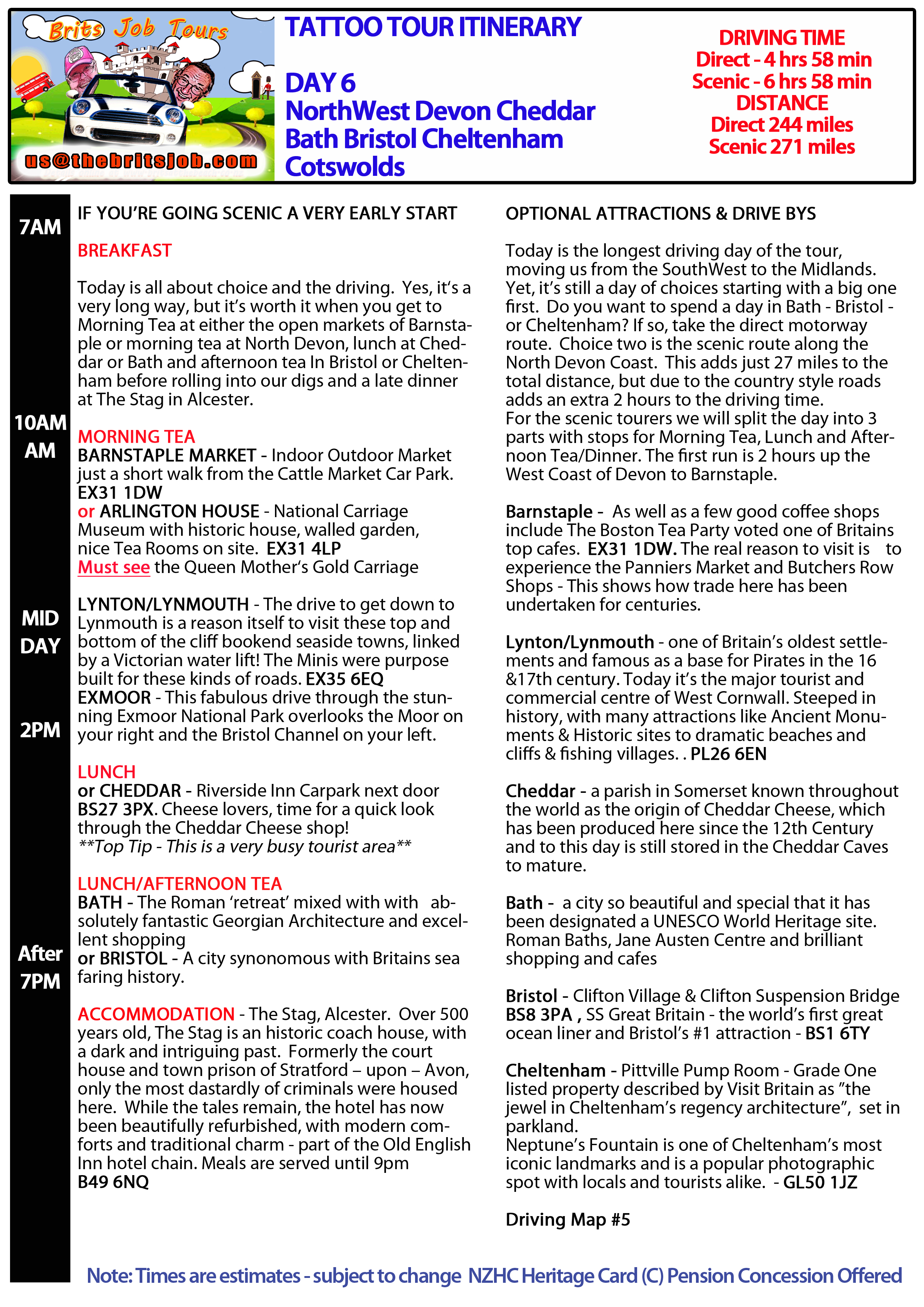 Tour-itineraries  500 Tairua Rd  Brits Job Tours New Zealand