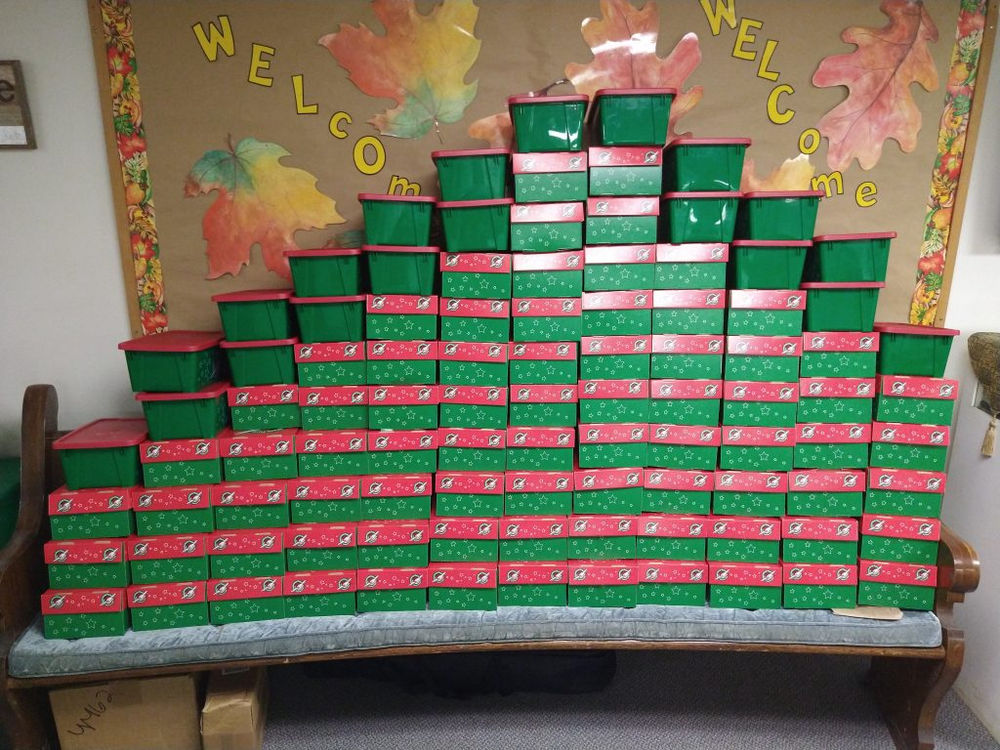 Operation Christmas Child box pick up