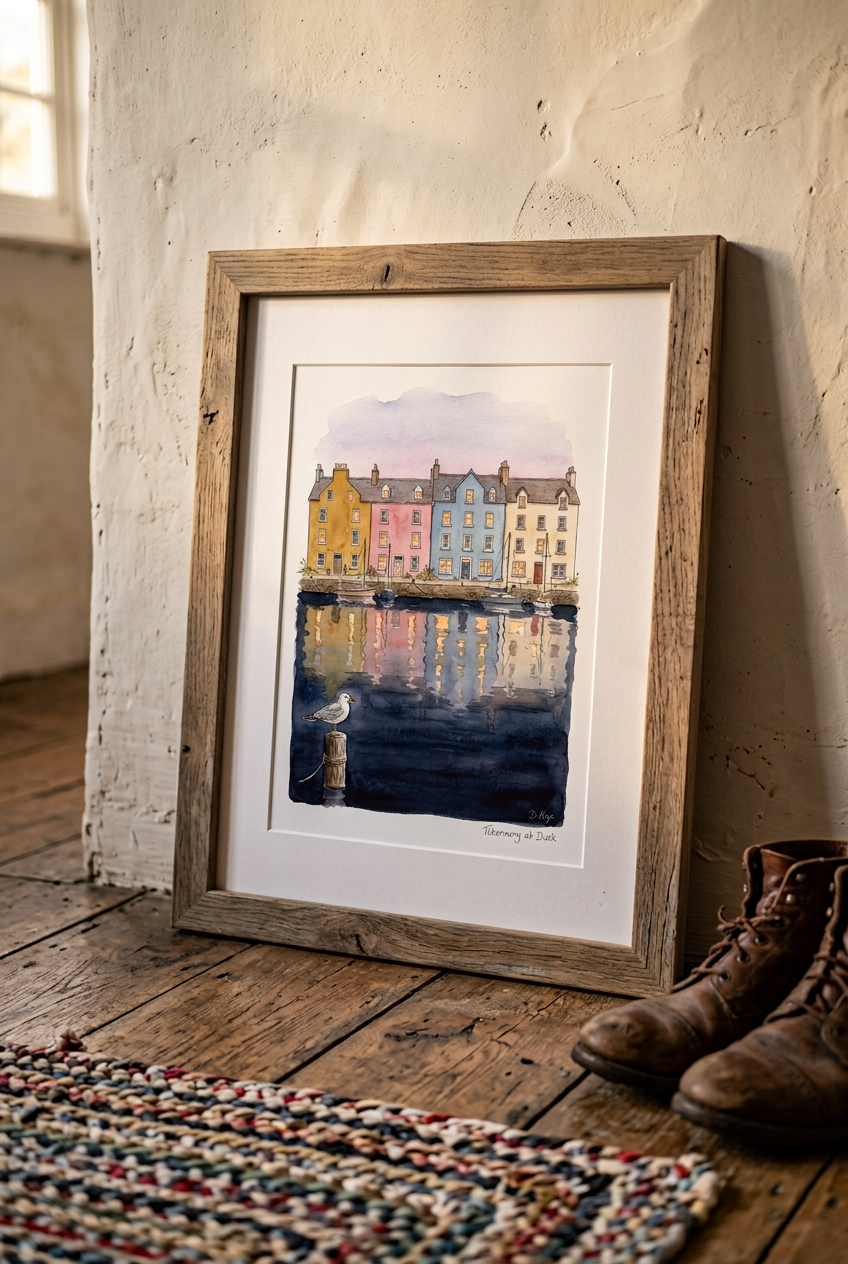 Thumbnail: Tobermory at Dusk Art Print, Isle of Mull, Scotland