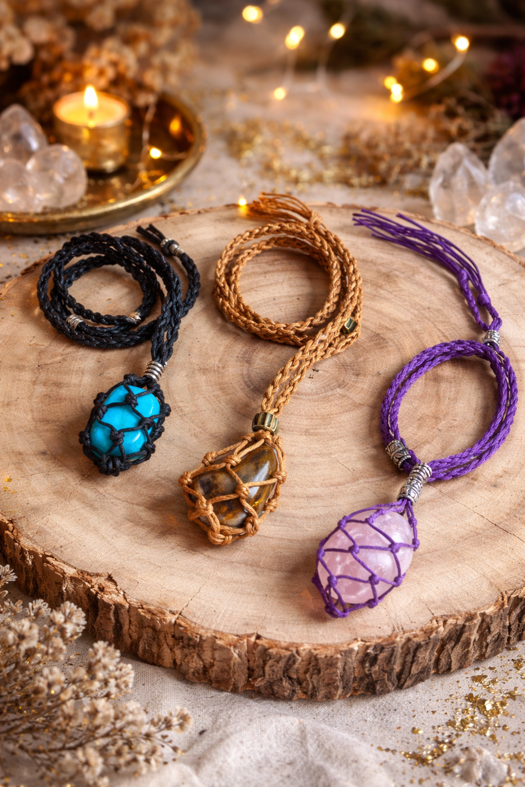 Woven Spirit Gem Necklace