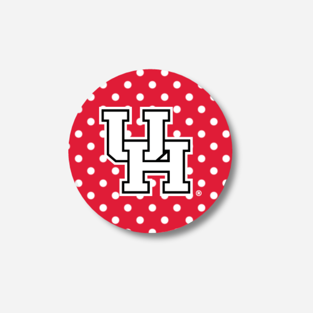University of Houston Polka Dot Button