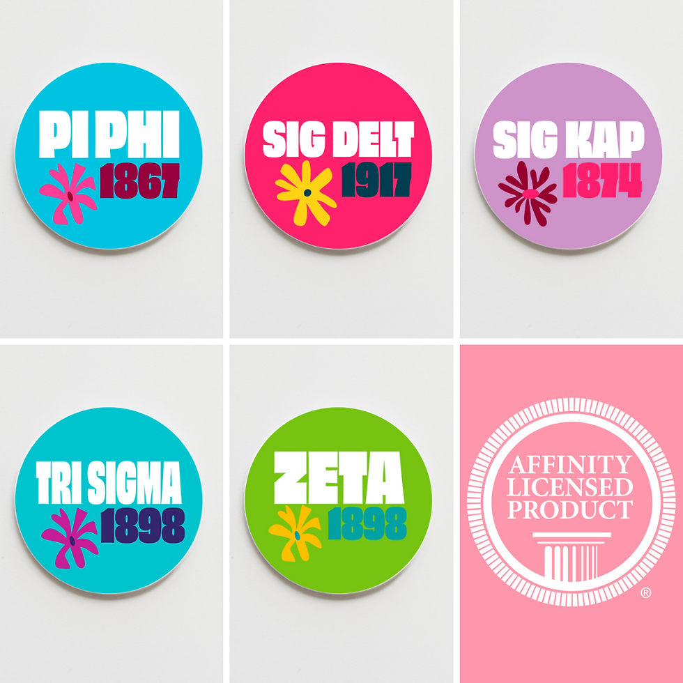 Thumbnail: funky floral sorority button