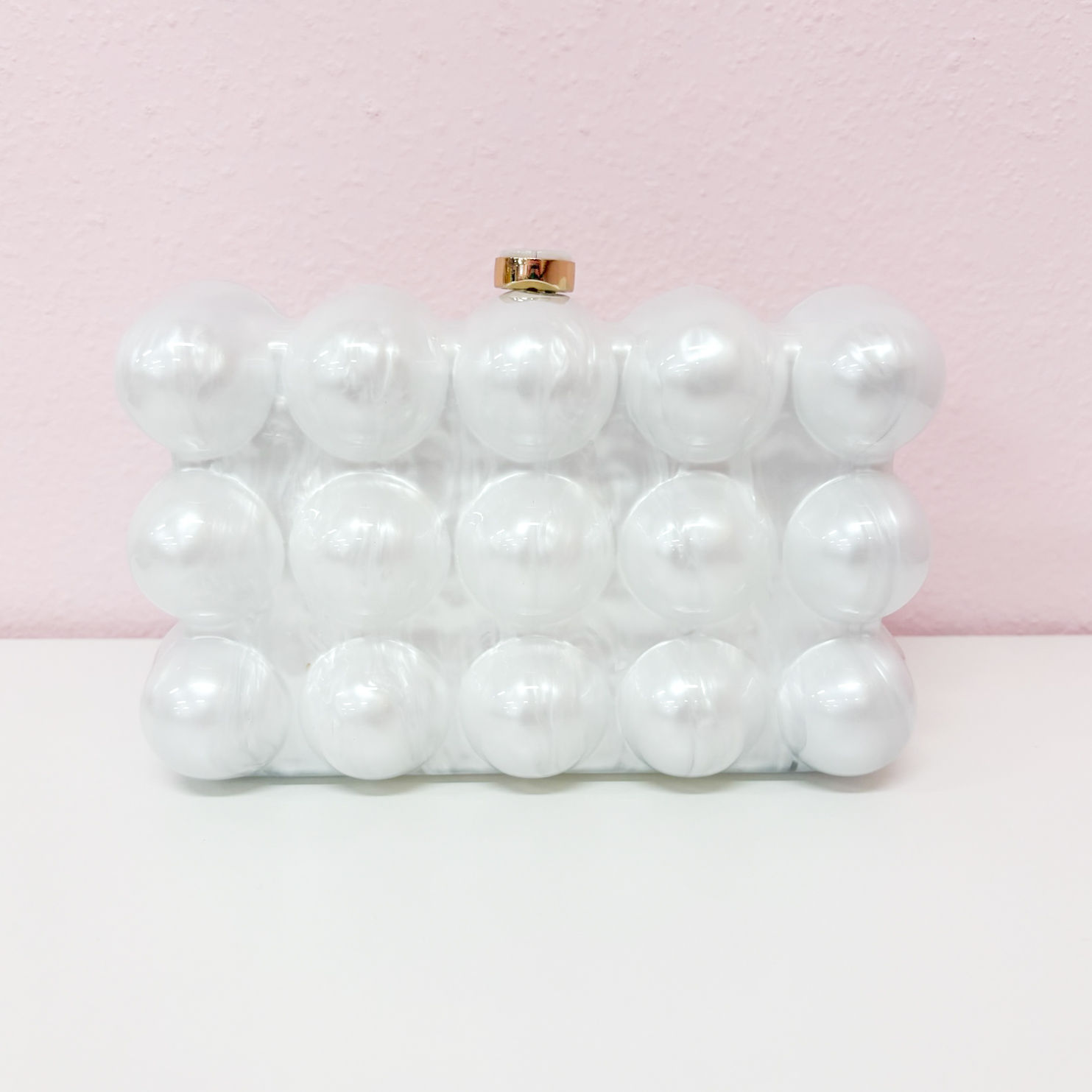 bubbly acrylic clutch