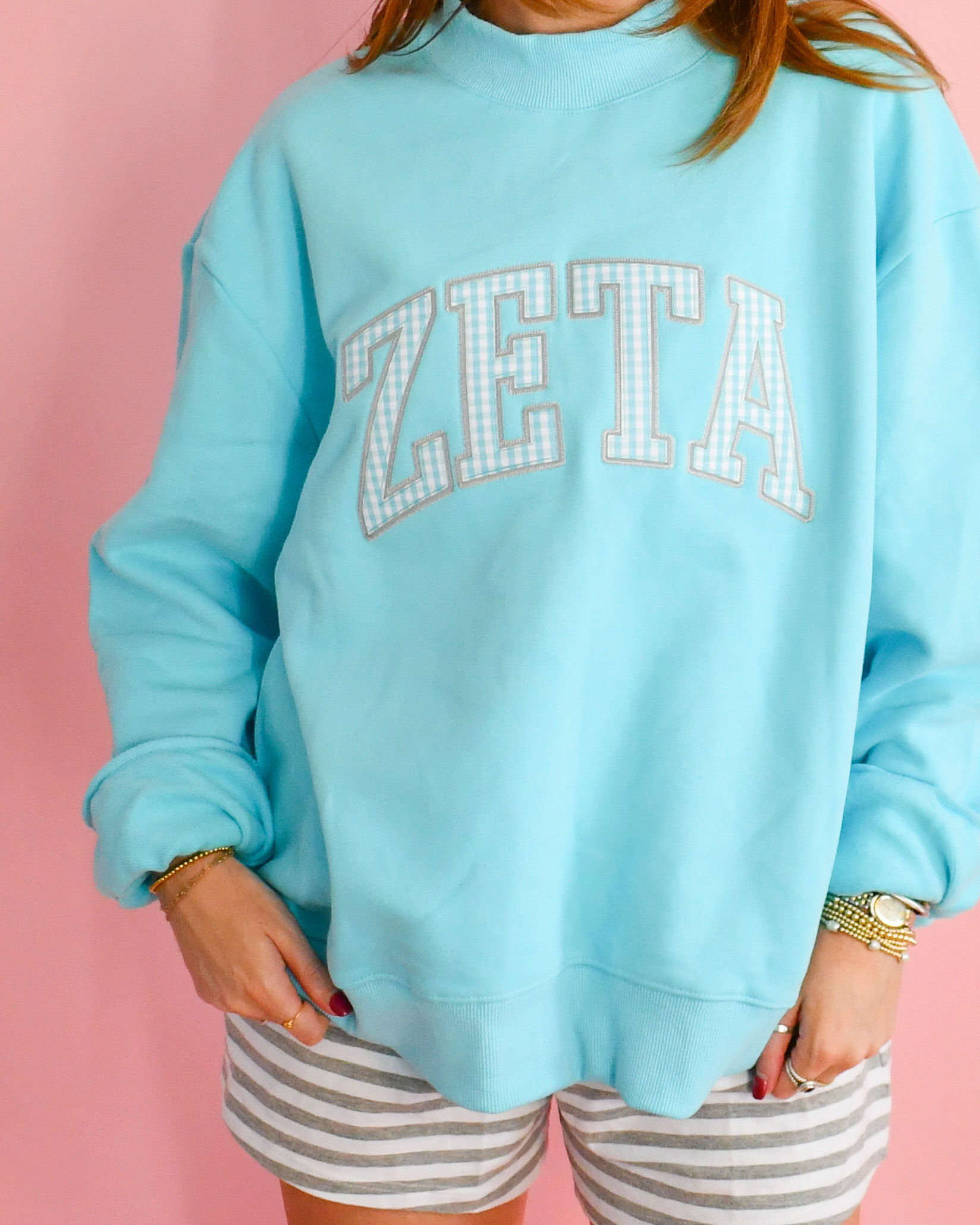 sorority keepsake mock neck