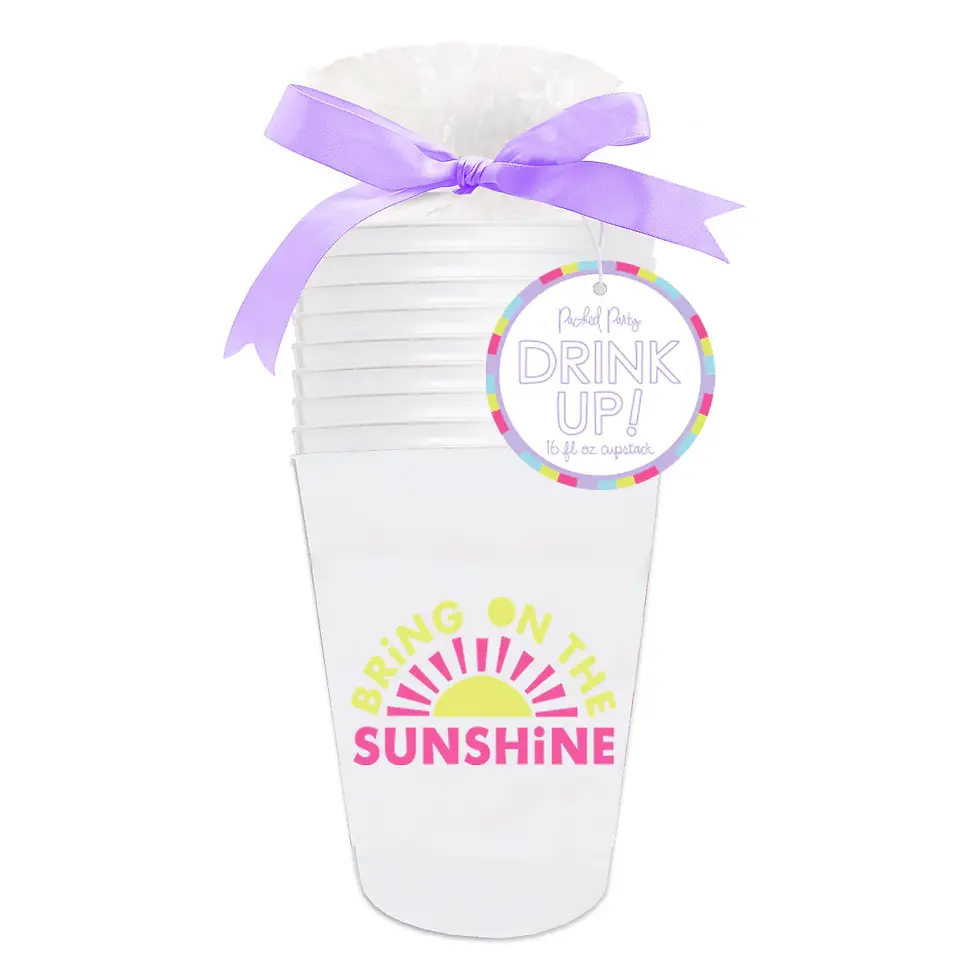 bring on the sunshine reusable stackable cups