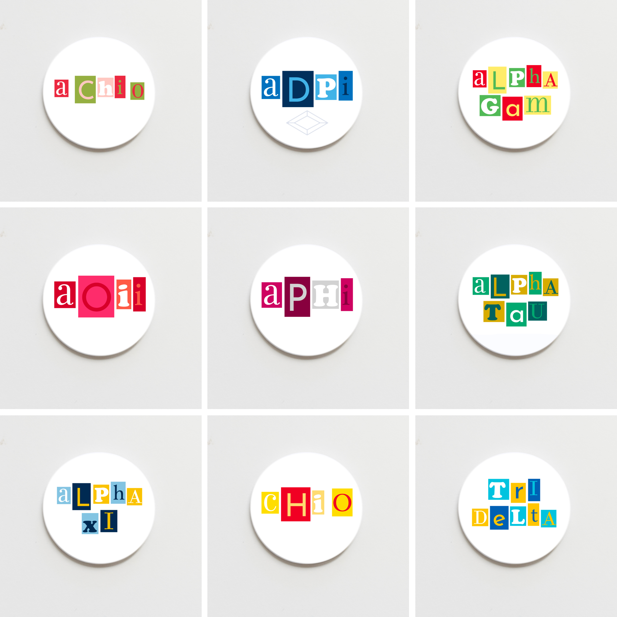 collage greek button