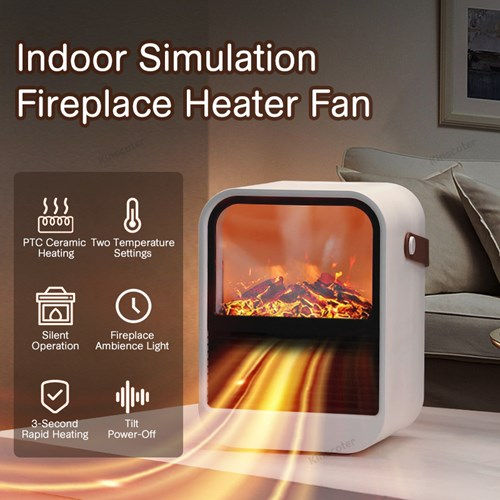 Calefactor mini con chimenea virtual 3D