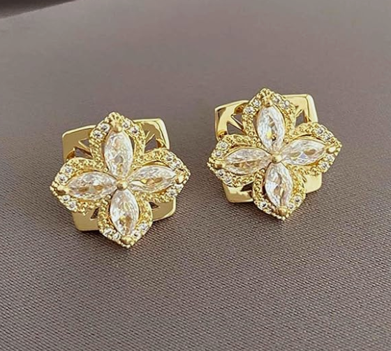 Miniatura: Arete Flor Giratoria