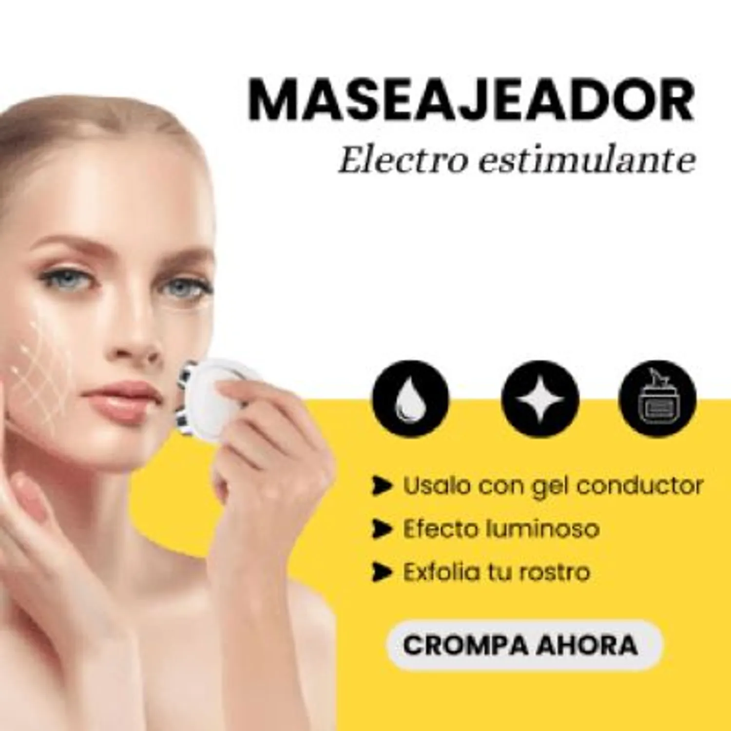 Masajeador Facial Microcorriente