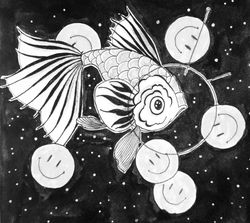 Sad explorer of the happy space