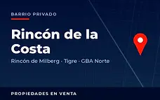 Propiedades en venta en el barrio privado Rincón de la Costa, partido de Tigre, GBA Norte