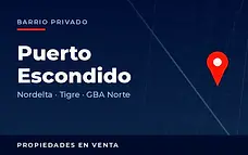 Propiedades en venta en el barrio privado Puerto Escondido, Nordelta, partido de Tigre, Zona Norte del Gran Buenos Aires