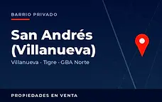 Propiedades en venta en el barrio privado San Andrés (Villanueva), partido de Tigre, GBA Norte