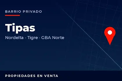 Propiedades en venta en el barrio privado Tipas, Nordelta, partido de Tigre, Zona Norte del Gran Buenos Aires