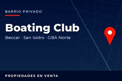 Propiedades en venta en el barrio privado Boating Club, Beccar, partido de San Isidro, Zona Norte del Gran Buenos Aires