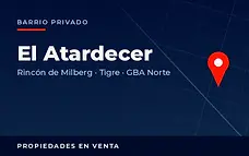 Propiedades en venta en el barrio privado El Atardecer, Rincón de Milberg, partido de Tigre, Zona Norte del Gran Buenos Aires
