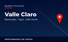 Propiedades en venta en el barrio privado Valle Claro, Benavídez, partido de Tigre, Zona Norte del Gran Buenos Aires