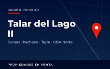 Propiedades en venta en el barrio privado Talar del Lago II, partido de Tigre, GBA Norte