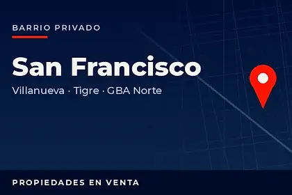 Propiedades en venta en el barrio privado San Francisco, Villanueva, partido de Tigre, Zona Norte del Gran Buenos Aires