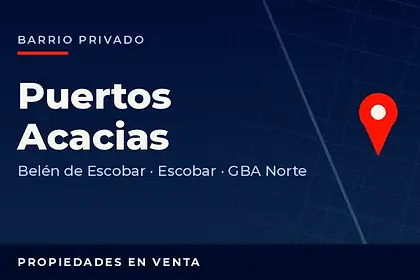 Propiedades en venta en el barrio privado Puertos Acacias, partido de Escobar, GBA Norte