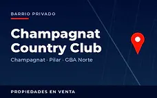 Propiedades en venta en el barrio privado Champagnat Country Club, partido de Pilar, GBA Norte